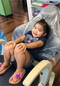 kid in dental chair